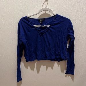 Blue Crop Top